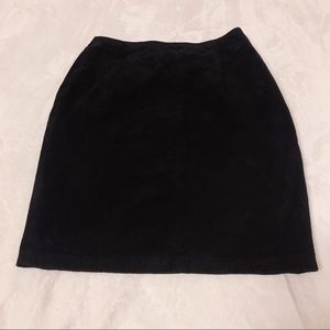 Black leather skirt